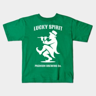 Lucky Spirit Flautist Leprechaun Kids T-Shirt